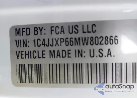 2021 Jeep Wrangler 4Xe Unlimited Sahara 4X4 z USA, uszkodzony, nr VIN 1C4JJXP66MW802866